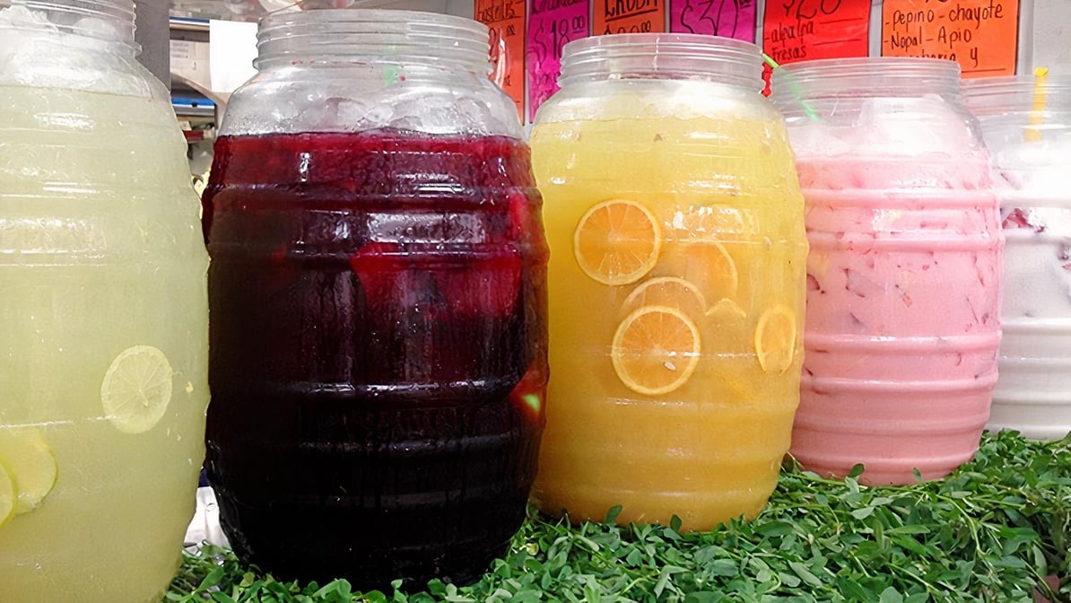 120 Mexican Vitroleros Aguas Frescas Plastic 32 Oz. Assorted Colors