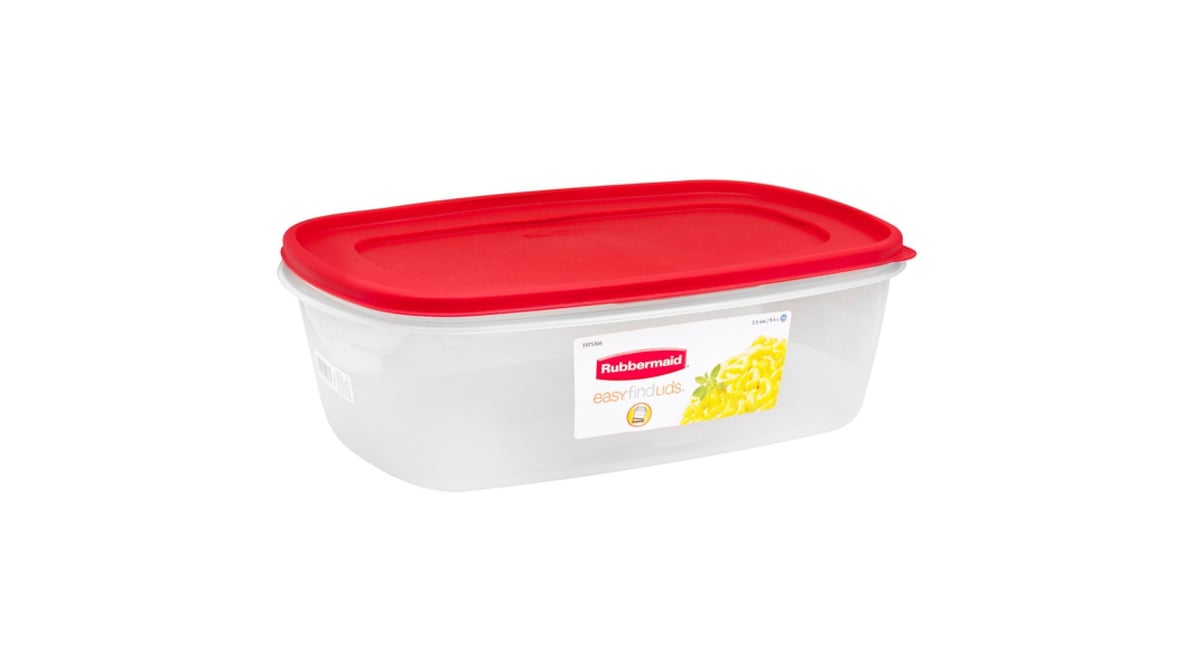  Rubbermaid Easy Find Lids Food Storage Container, 2.5