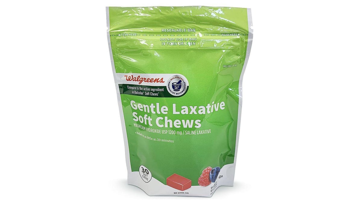 Walgreens Gentle Laxative Blueberry-Raspberry Soft Chews (30 ct)