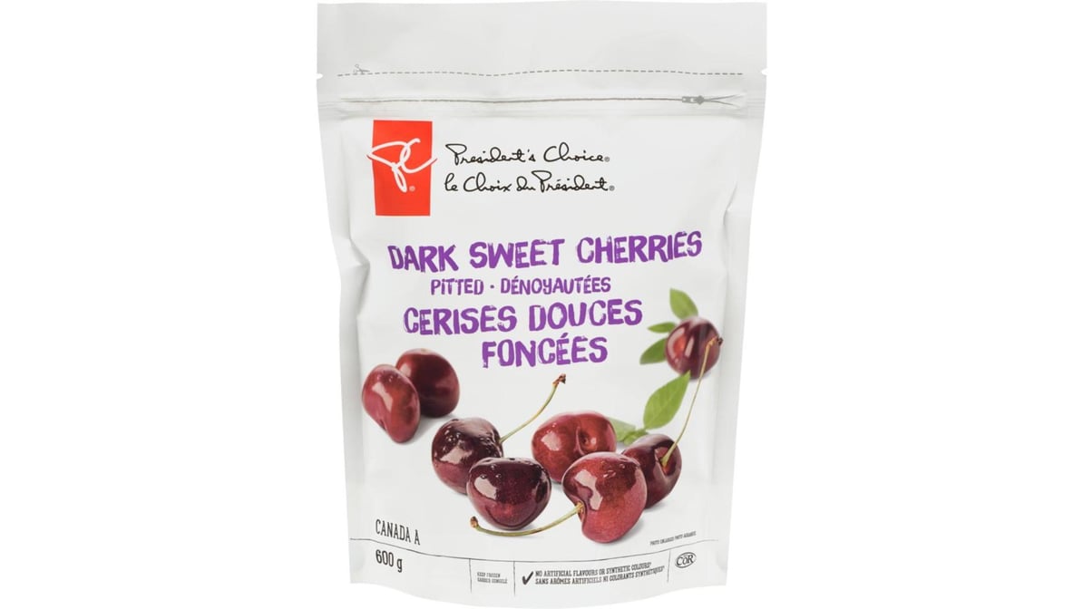 President's Choice Frozen Dark Sweet Cherries (600 g)