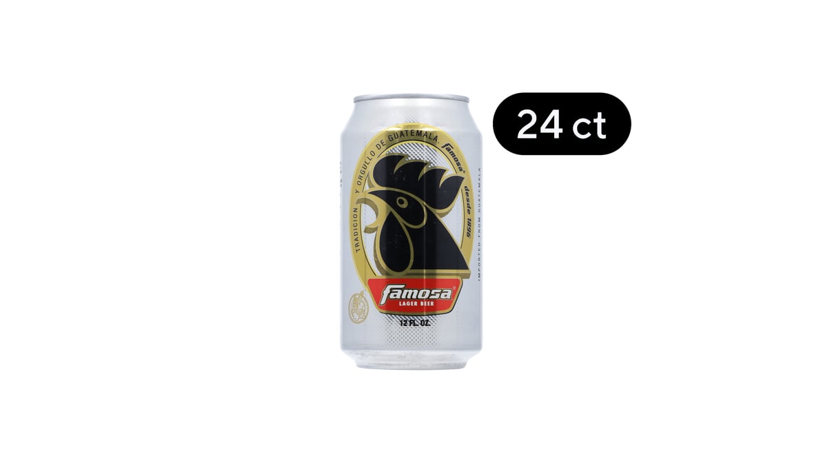 Famosa Lager Cans (12 oz x 24 ct) | Delivery Near Me - Doordash