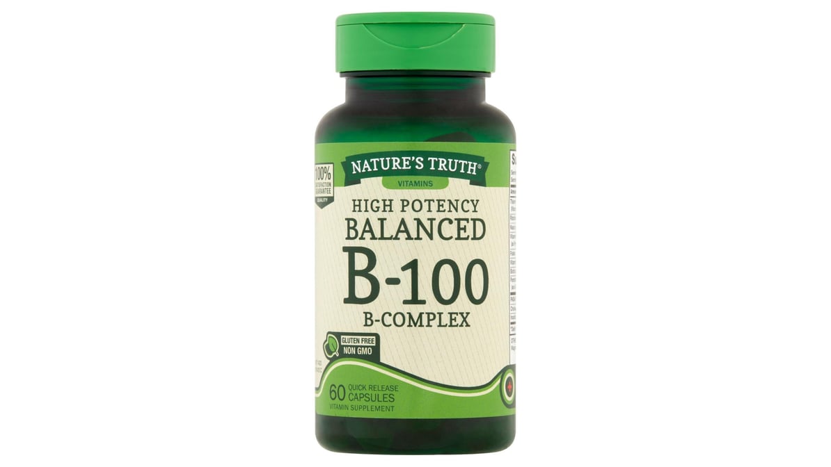 Nature's Truth High Potency Balanced B-100 B-Complex Capsules (60 Ct ...