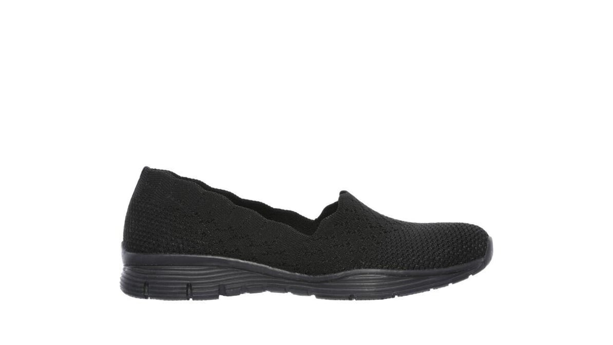Siden hver gang civile Skechers Women's Black Seager Stat Slip-On Shoes (Size 9)