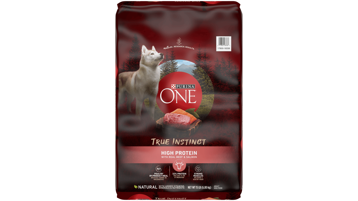 Purina ONE True Instinct High Protein Dry Dog Food with Real Beef and Salmon  (15 lb) Delivery - DoorDash