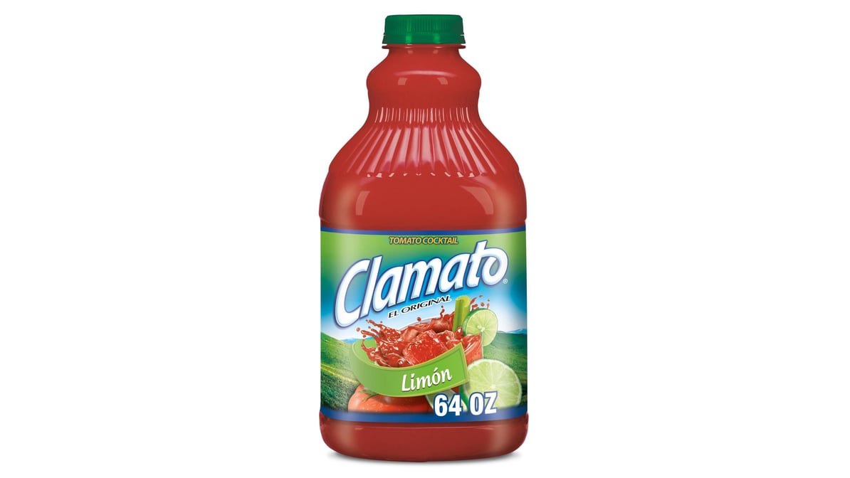 Clamato Limon Tomato Cocktail Bottle (64 oz) | Delivery Near Me - Doordash