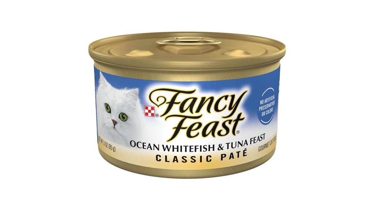 Fancy shops feast canned cat food