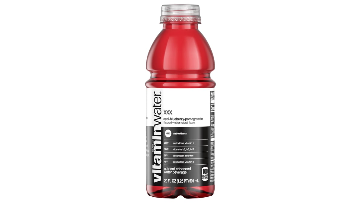 VitaminWater XXX Acai Blueberry-Pomegranate Nutrient Enhanced Water  Beverage Bottle (20 oz) | Delivery Near Me - Doordash