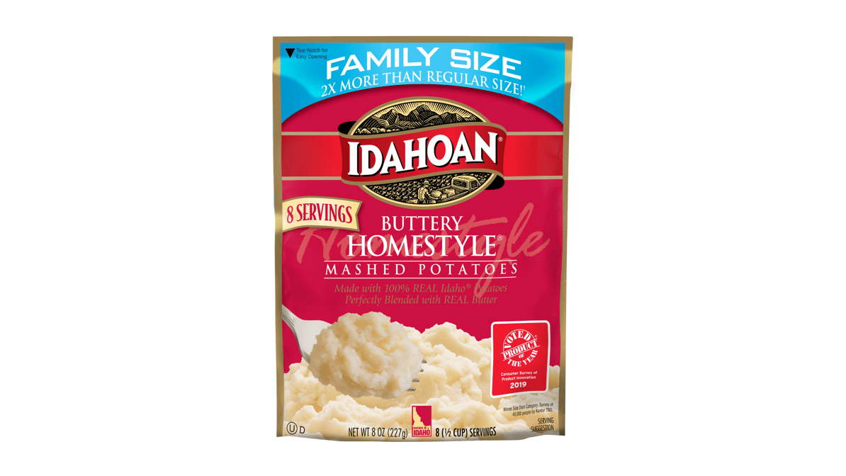 Idahoan Mashed Potatoes, Buttery Homestyle, Family Size - 8 oz