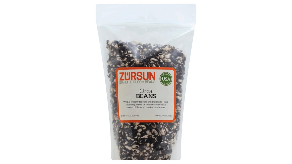 Zursun Heirloom Dry Orca Beans (24 oz) | Delivery Near Me - Doordash