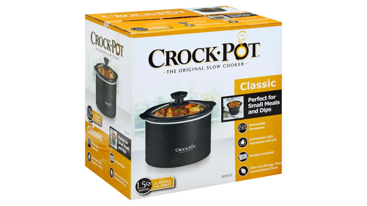 Crock Pot With Removable Crock, Black, 1.5-Qt.