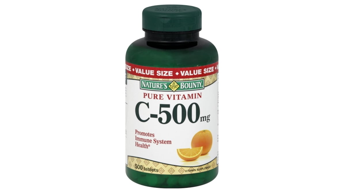 Nature S Bounty Pure Vitamin C Tablets 500 Mg Value Size 500 Ct