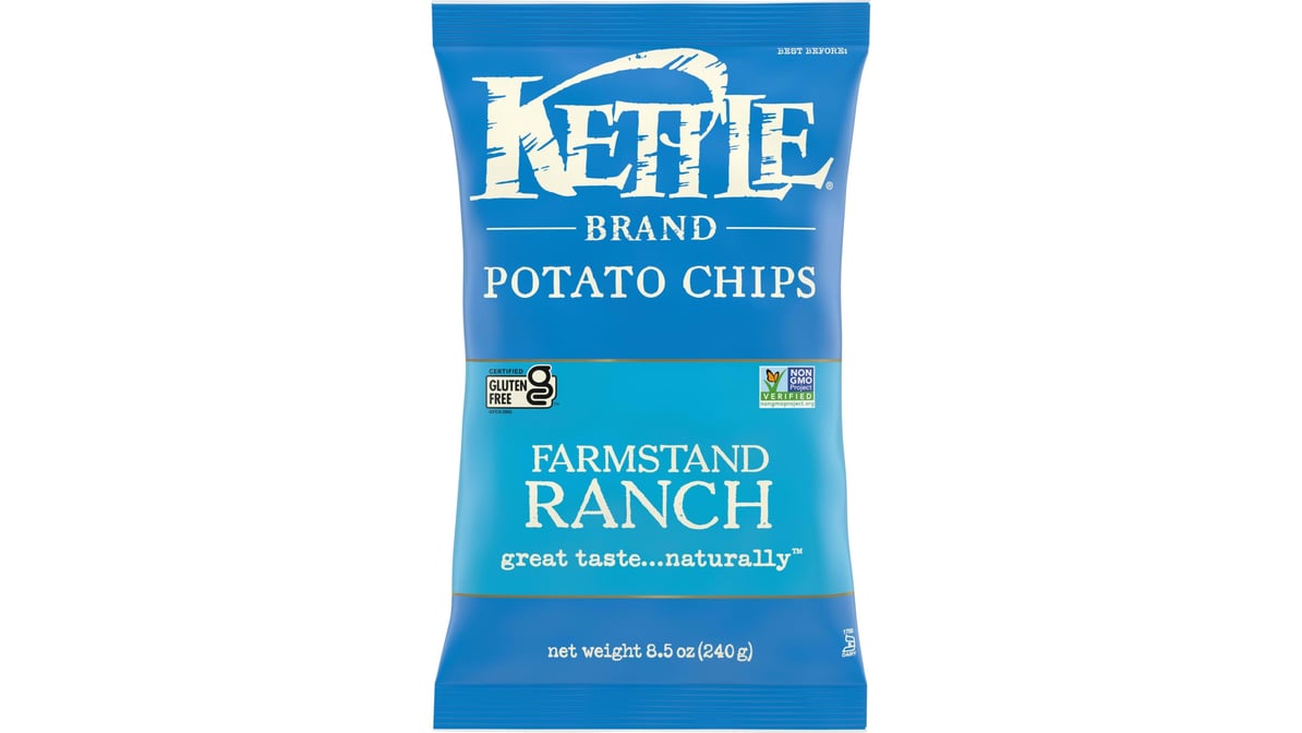 Kettle Brand Potato Chips, Farmstand Ranch Kettle Chips, 8.5 Oz