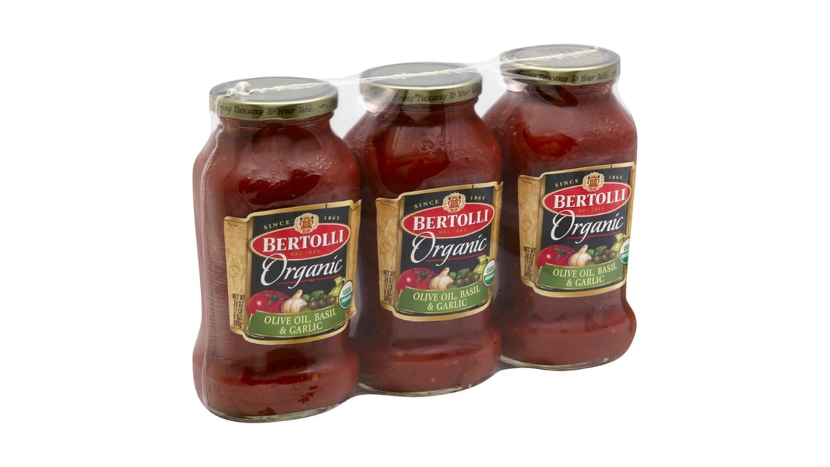 Save on Bertolli Pasta Sauce Olive Oil Basil & Garlic Organic