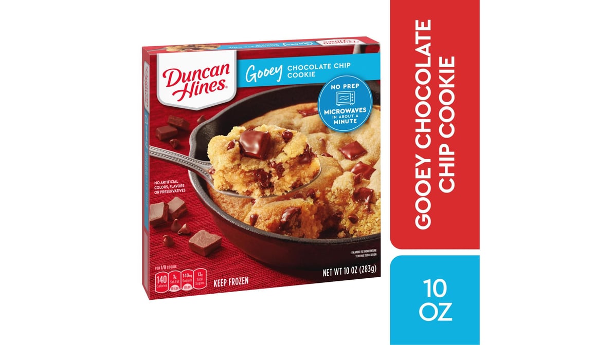 Duncan Hines Gooey Chocolate Chip Frozen Cookies (10 oz) | Delivery Near Me  - Doordash