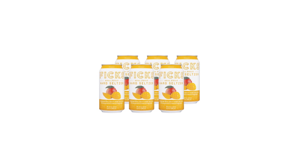 Ficks Mango Hard Seltzer Can (12 oz x 6 ct) | Delivery Near Me - Doordash