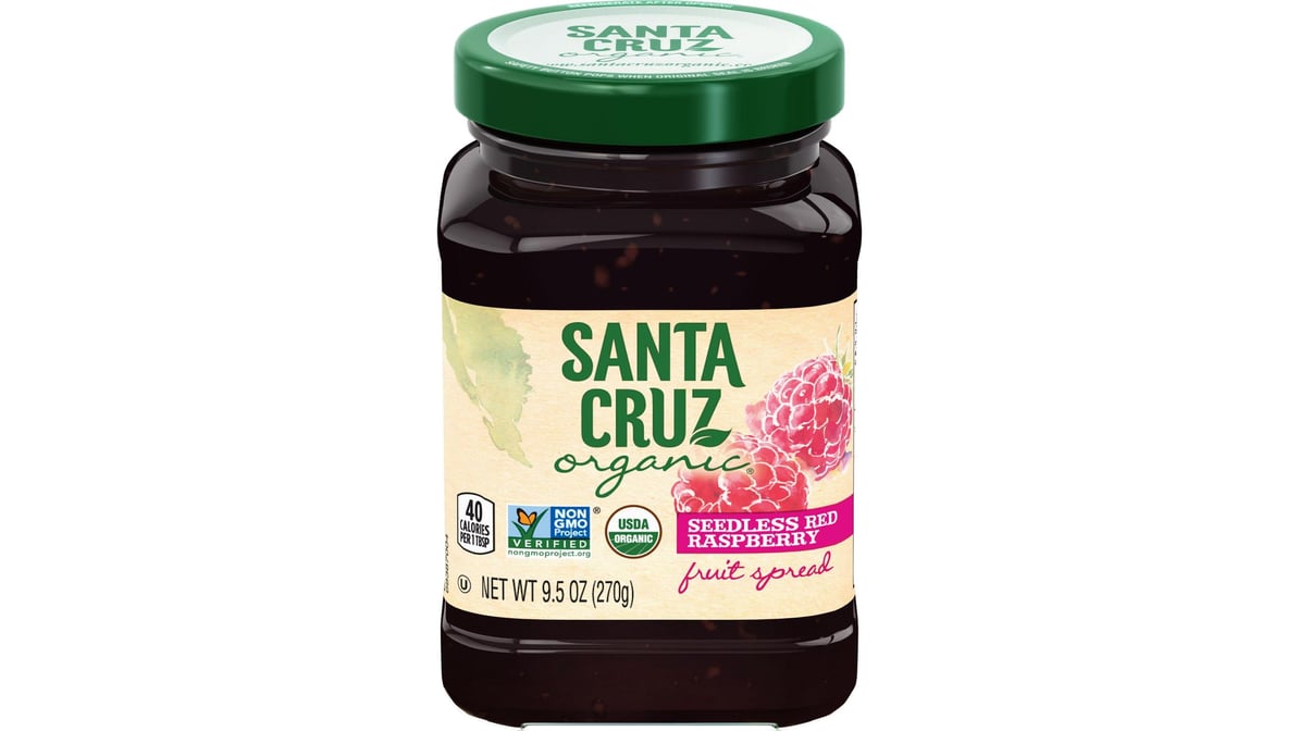 Santa Cruz Organic Fruit Spread Seedless Red Raspberry 9.5 oz