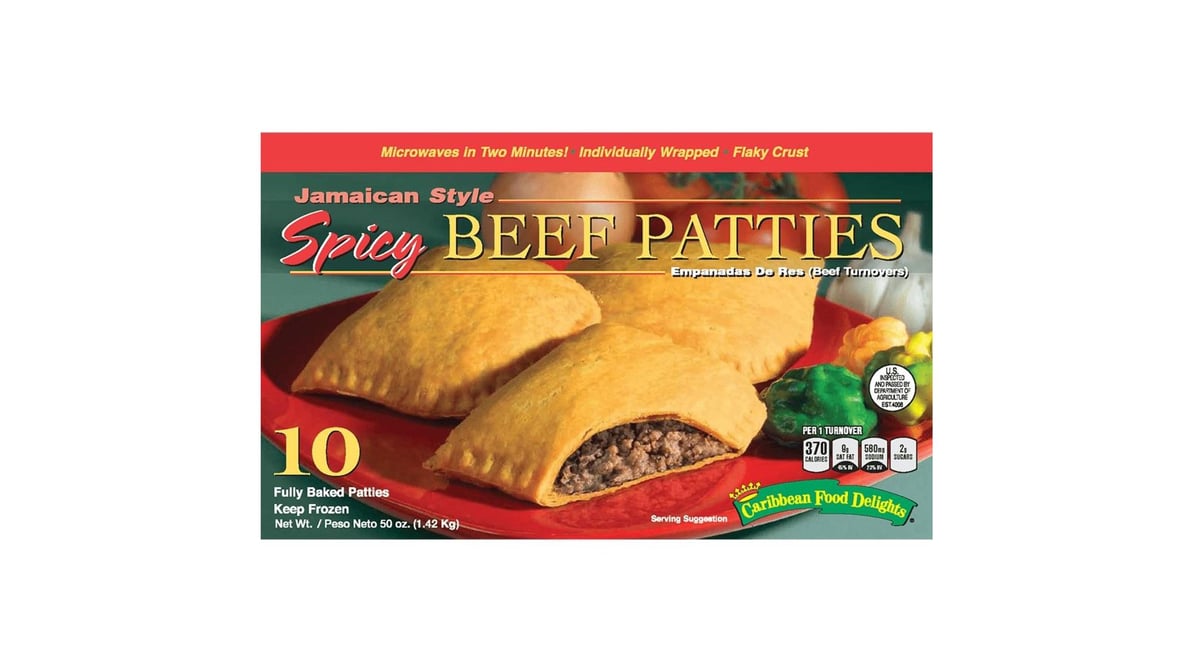 Caribbean Food Delights Jamaican Style Spicy Beef Patties (10 ct ...