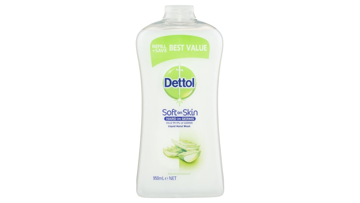 Dettol Soft on Skin Liquid Hand Wash Aloe Vera & Vitamin E 950ml