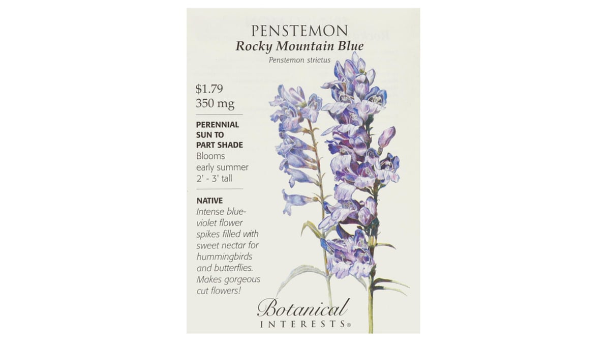 Botanical Interests Penstemon Seeds Rocky Mountain Blue (0.35 g) | Delivery  Near Me - Doordash