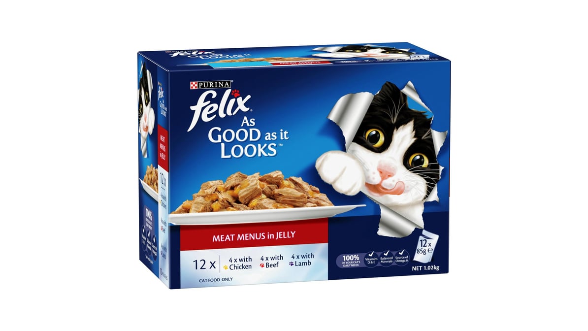 Felix shops cat food