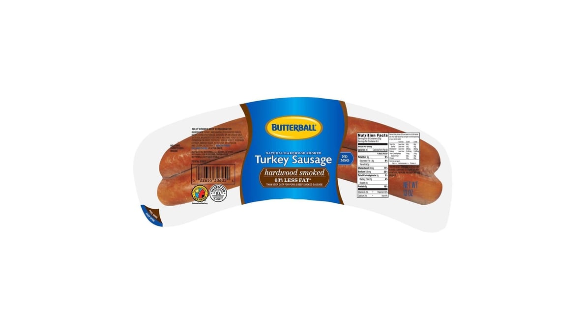 Butterball Natural Hardwood Smoked Turkey Sausage (13 oz) | Delivery ...