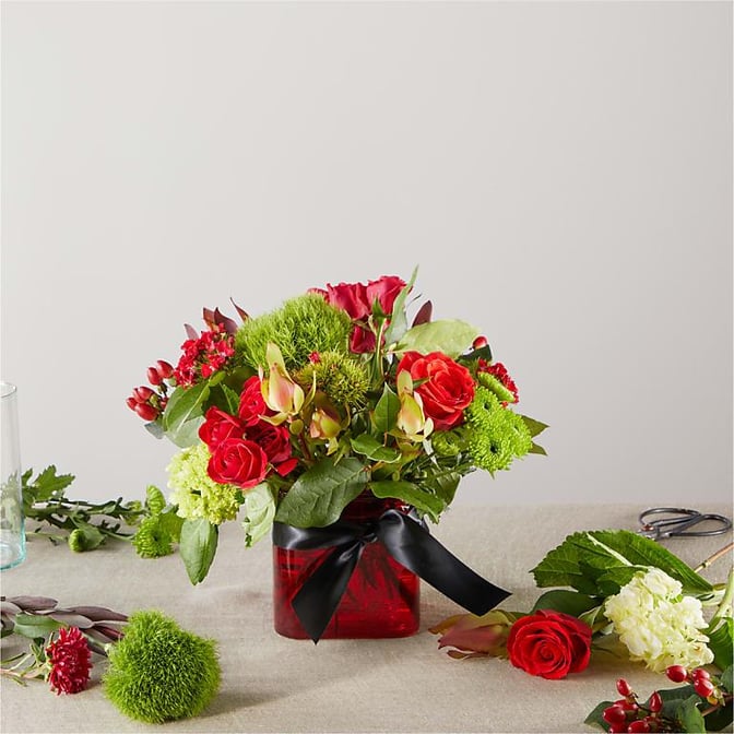 Flowers by Shirley - Christmas - FTD's Winter Elegance Bouquet - White and  Red Flower Arrangement