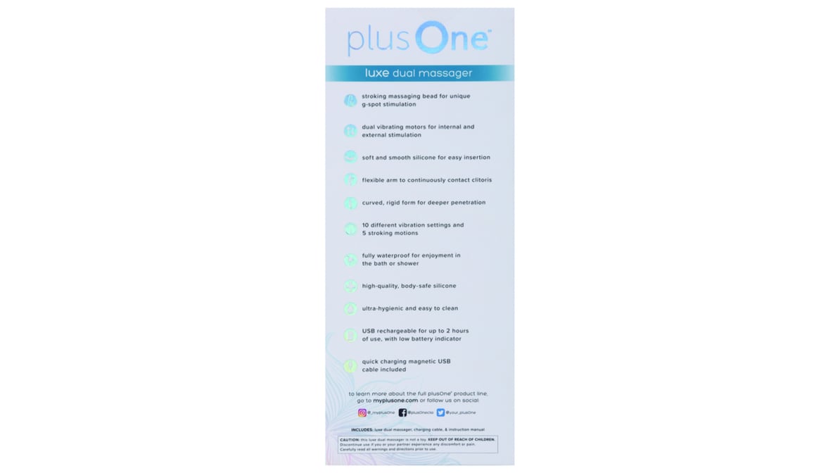 Plus One Luxe Dual Massager | Delivery Near Me - Doordash