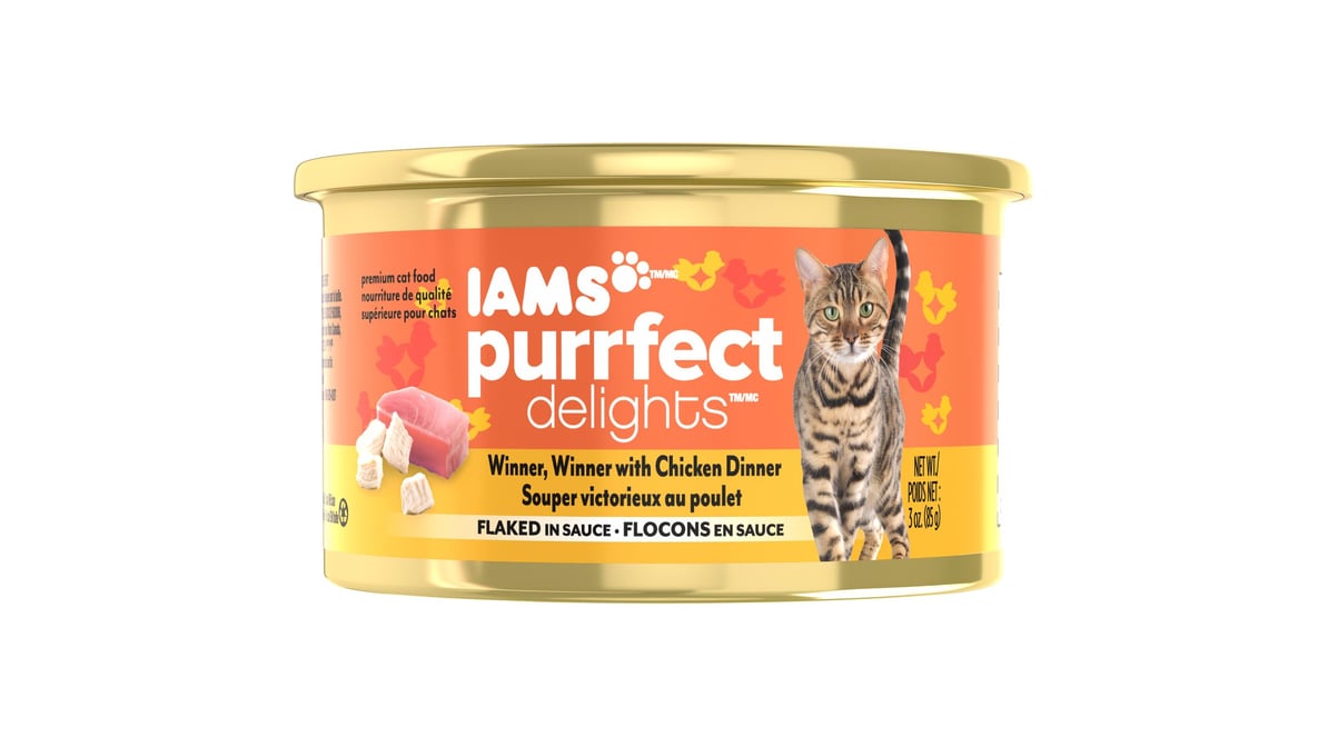 Iams Wet Cat Food Flaked in Sauce with Chicken (3 oz) | Delivery Near Me -  Doordash