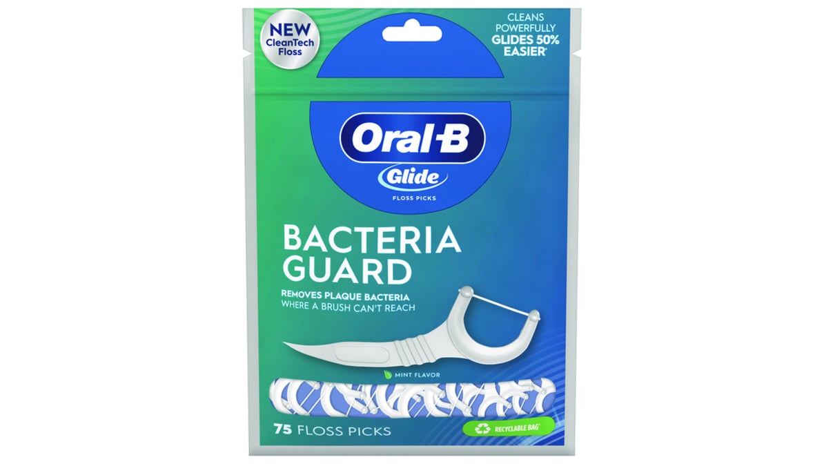 Oral-B Glide Bacteria Guard Mint Flavor Floss Picks (75 ct) | Delivery ...