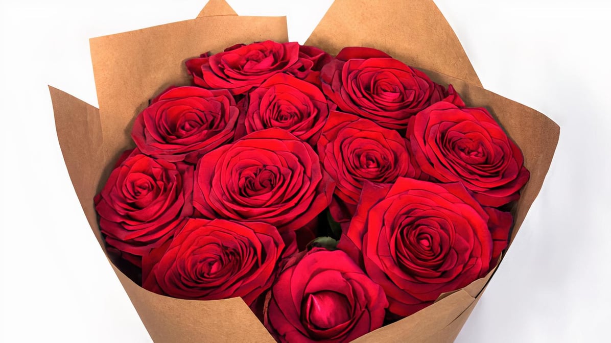 Dozen Red Roses Wrap Bouquet in Los Angeles, CA