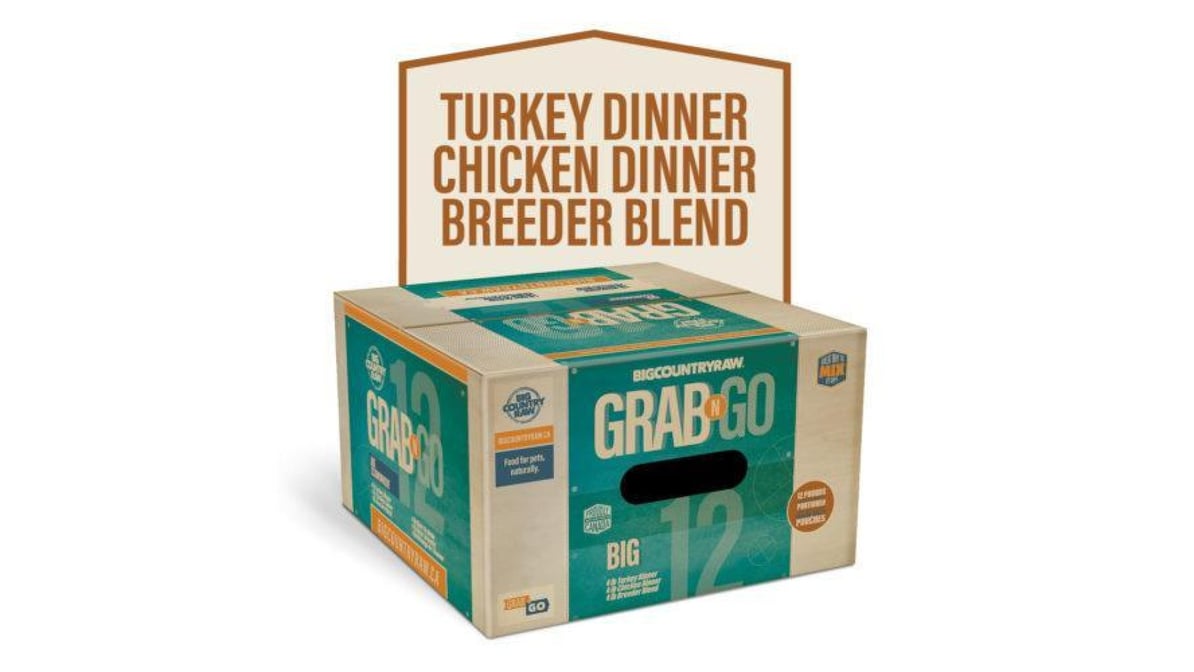 Big Country Raw Turkey Chicken & Breeder Blend Big 12 Grab N Go Dinner  Frozen Dog Food (12 lb) | Delivery Near Me - Doordash