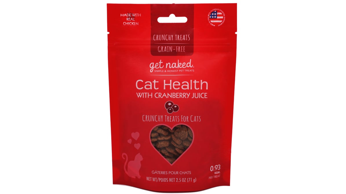 Get Naked Urinary Health Grain Free Cranberry Crunchy Cat Treats (2.5 oz) |  Delivery Near Me - Doordash