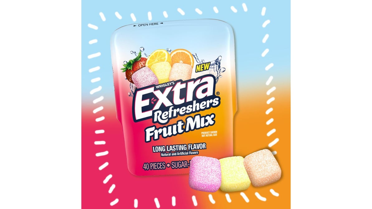 Extra Refreshers Sugar Free Fruit Mix Chewing Gum 40 Ct Delivery Near Me Doordash