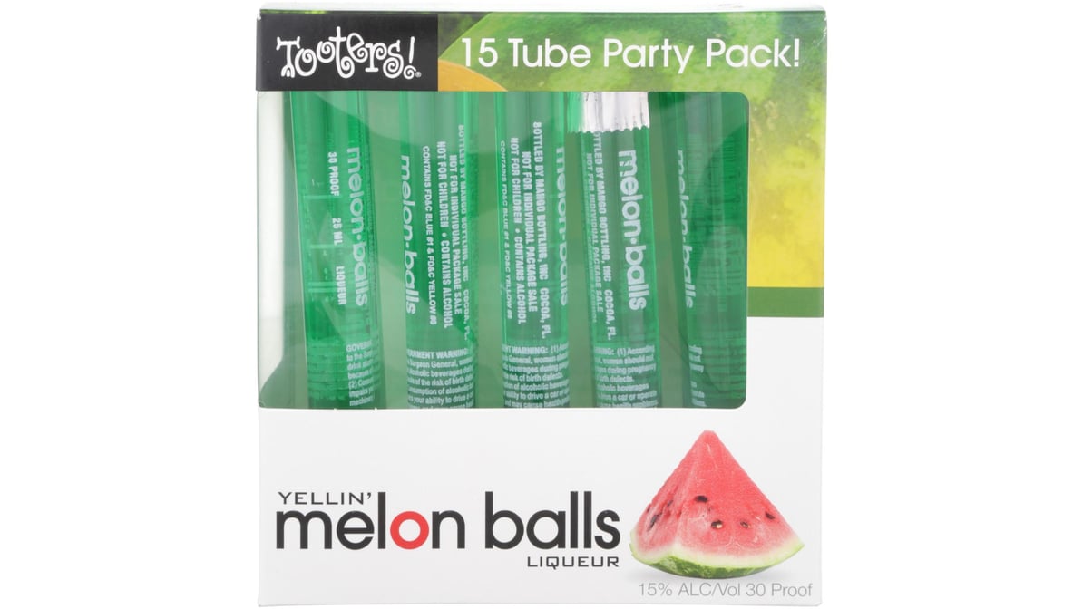 Tooters Melon Balls Liqueur Tube Shots (25 ml x 15 ct) | Delivery Near Me -  Doordash