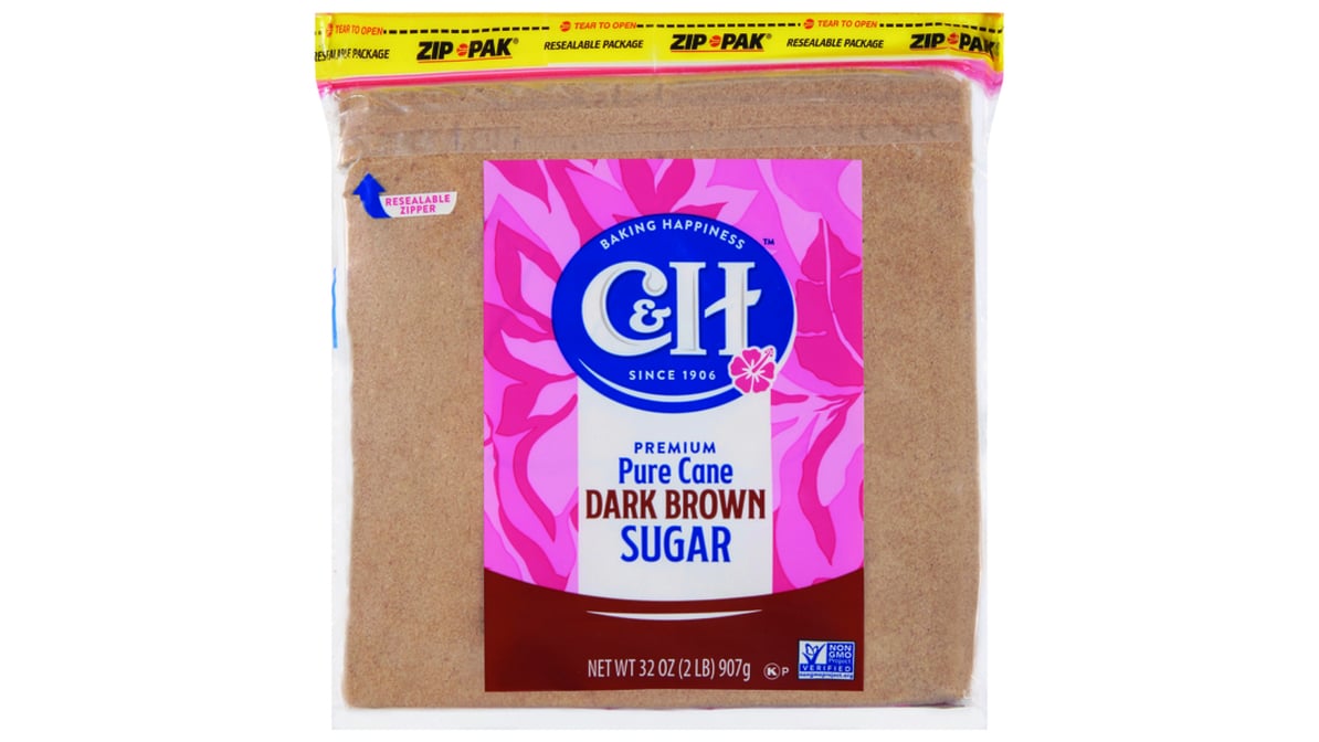 C&H Pure Cane Dark Brown Sugar 20 oz   Delivery Near Me   Doordash