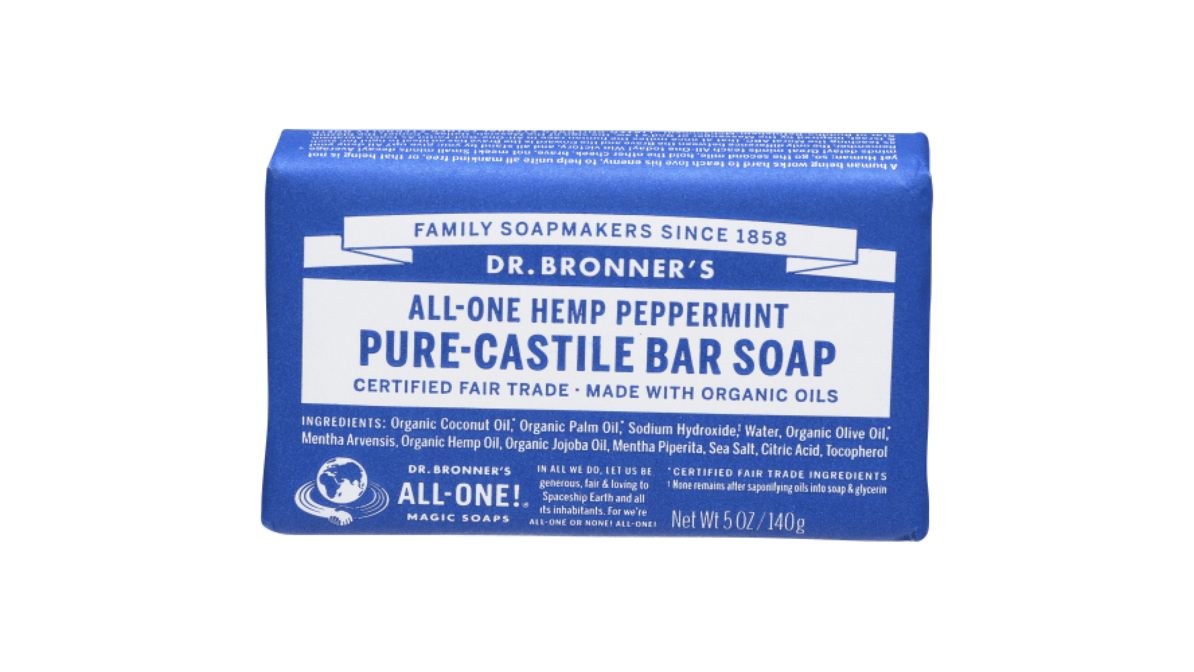 Dr. Bronner's Peppermint Pure-Castile Bar Soap-5oz