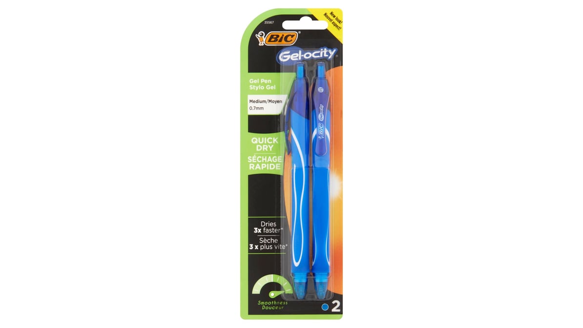 BiC Gelocity Medium 0.7 mm Quick Dry Gel Pens (2 ct) Delivery - DoorDash