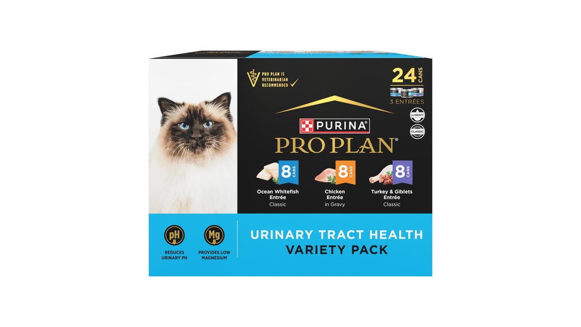 Orders canned cat food for urinary tract health