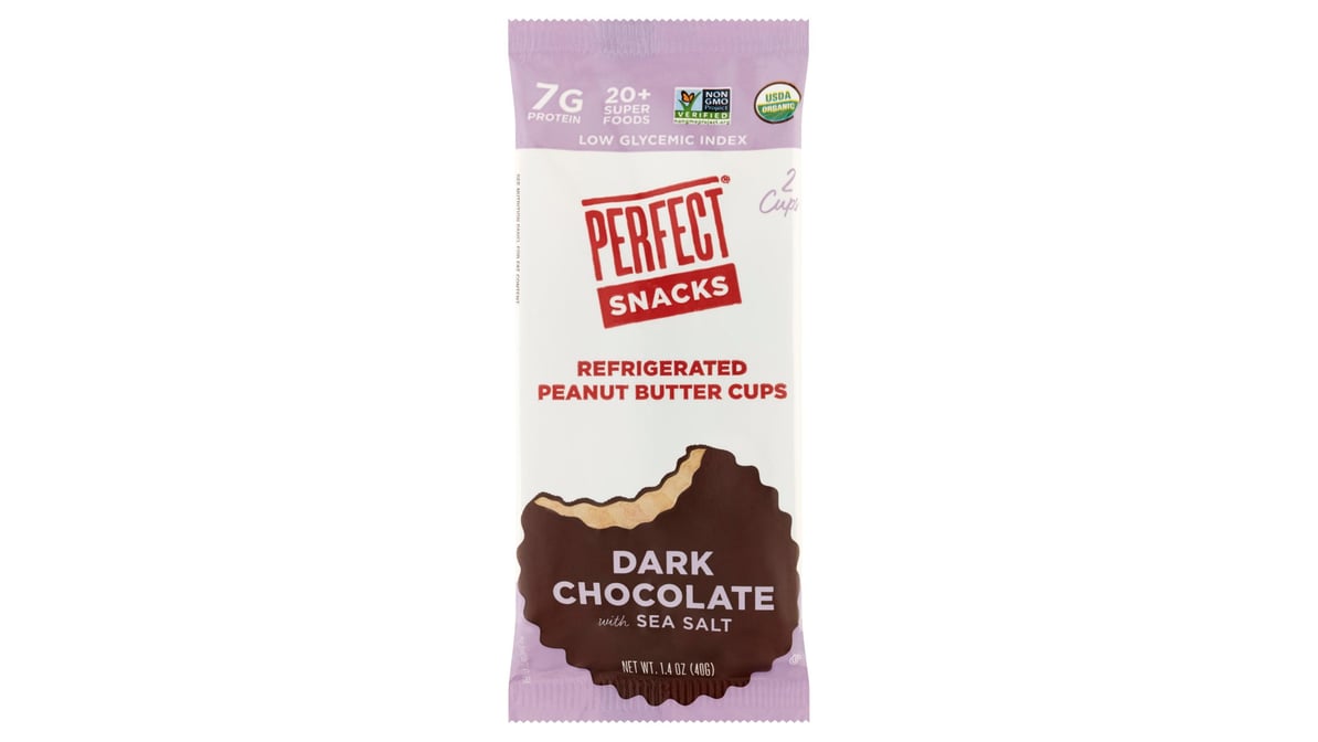 Perfect Snacks Dark Chocolate with Sea Salt Peanut Butter Cups - 8 ct