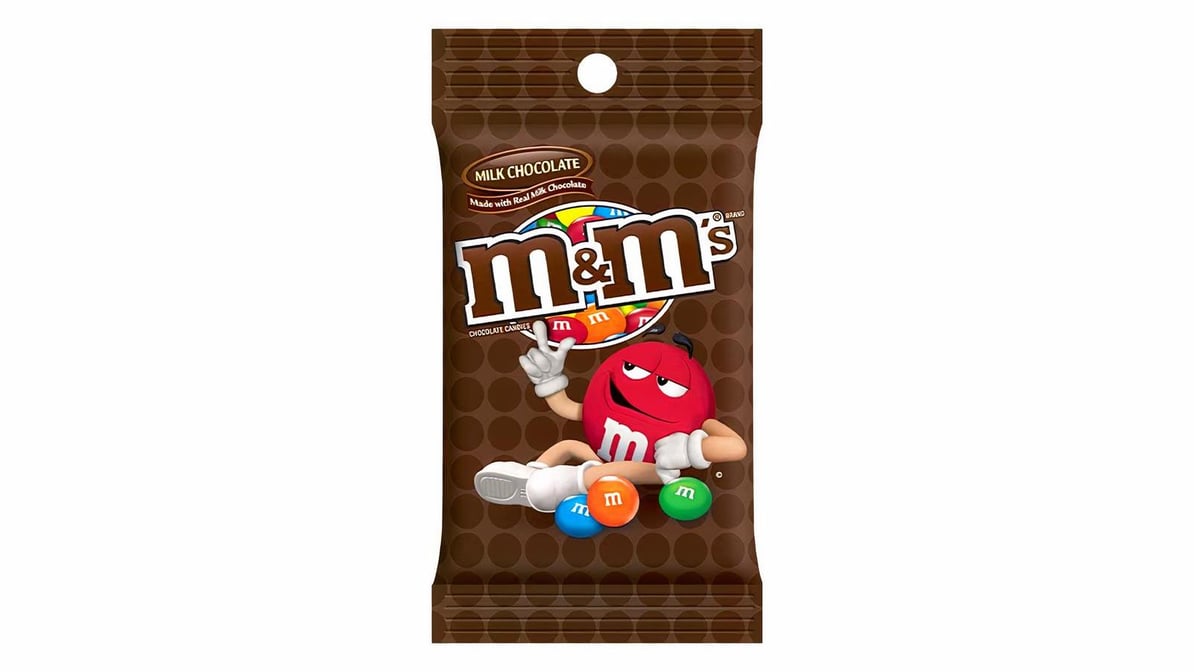 The Chocolate Traveler- M&M Collector: Old school PLAIN M&M bag- Xtra large  3 pounder!