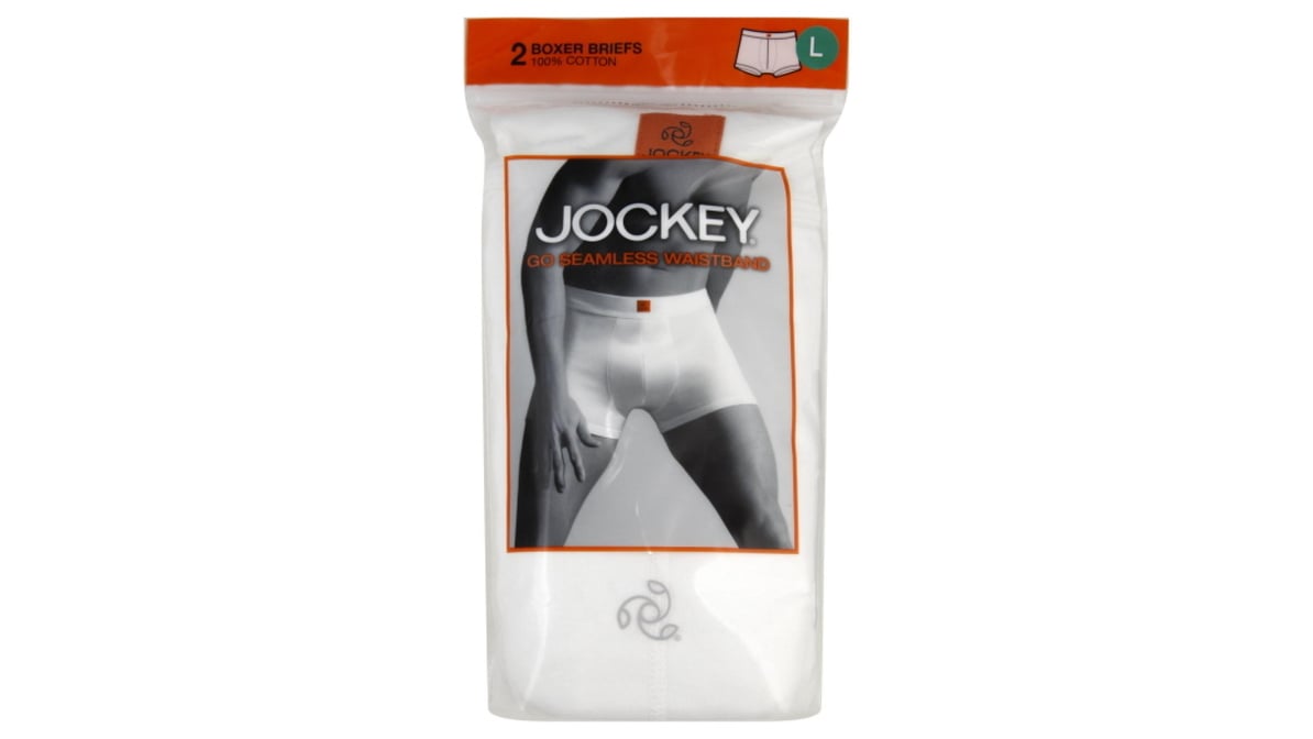 Jockey Boxer Briefs Large White (2 ct) | Delivery Near Me - Doordash