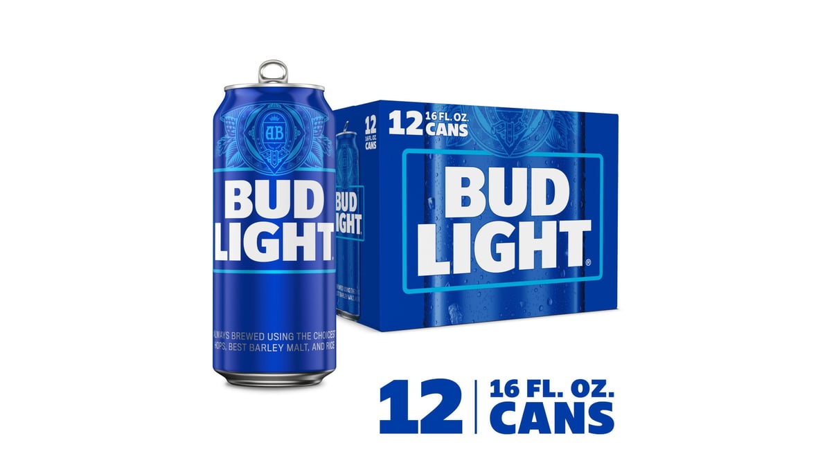 Bud Light Beer Cans (16 oz x 12 ct) | Delivery Near Me - Doordash