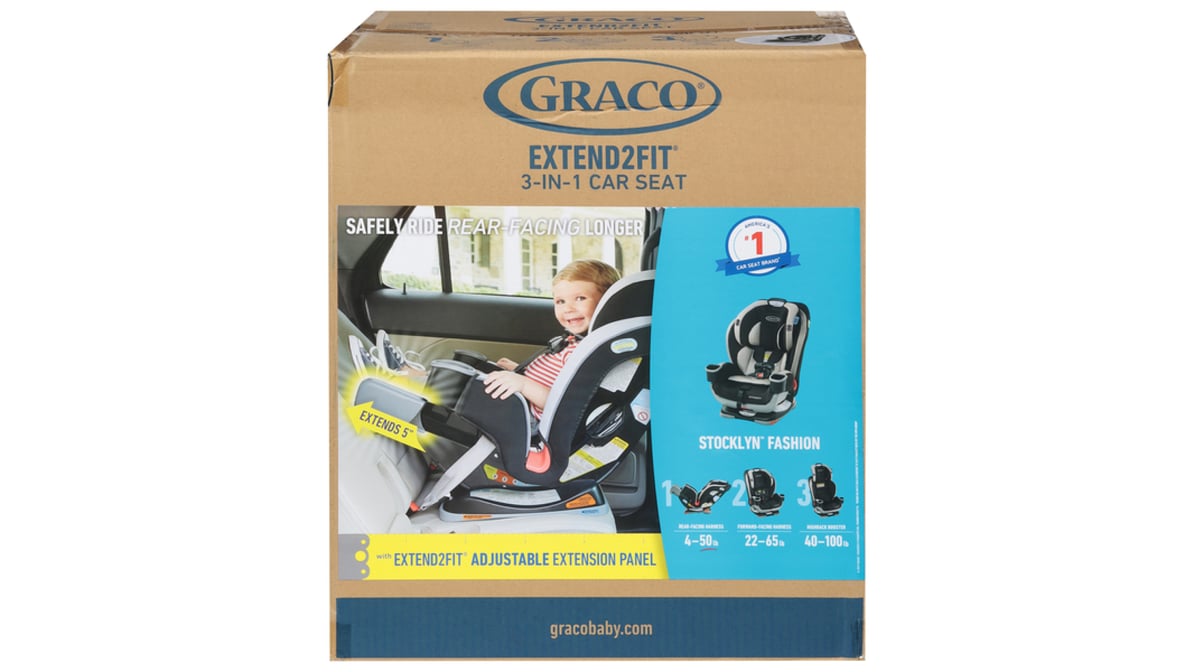 Graco Extend2Fit 3-in-1 Car Seat (Extend2Fit 3 in 1, Stocklyn)