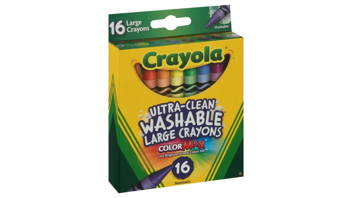 Crayola Ultra-Clean Washable Large Crayons - 16 Piece Set