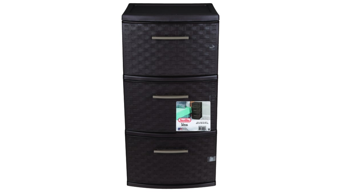 Sterilite Weave Espresso 3 Drawer Storage Tower | Delivery Near Me ...