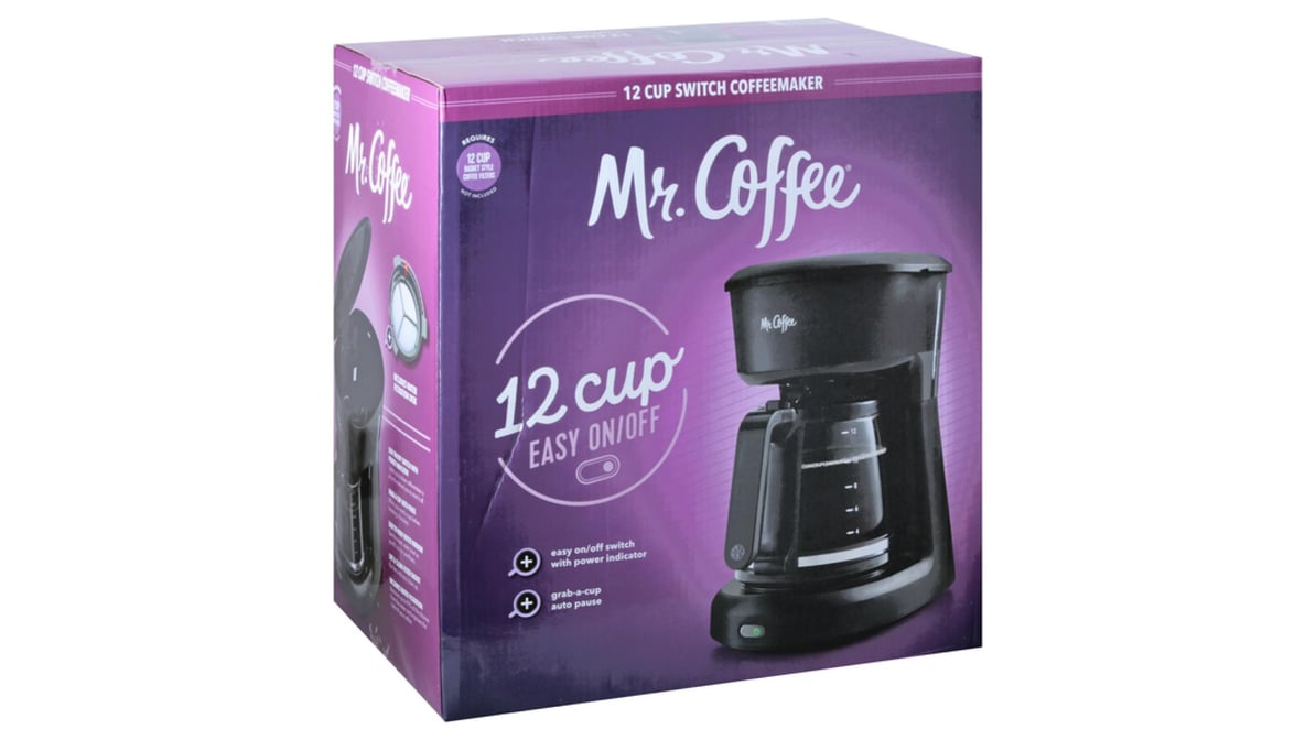 Mr coffee 12 outlet cup switch coffeemaker