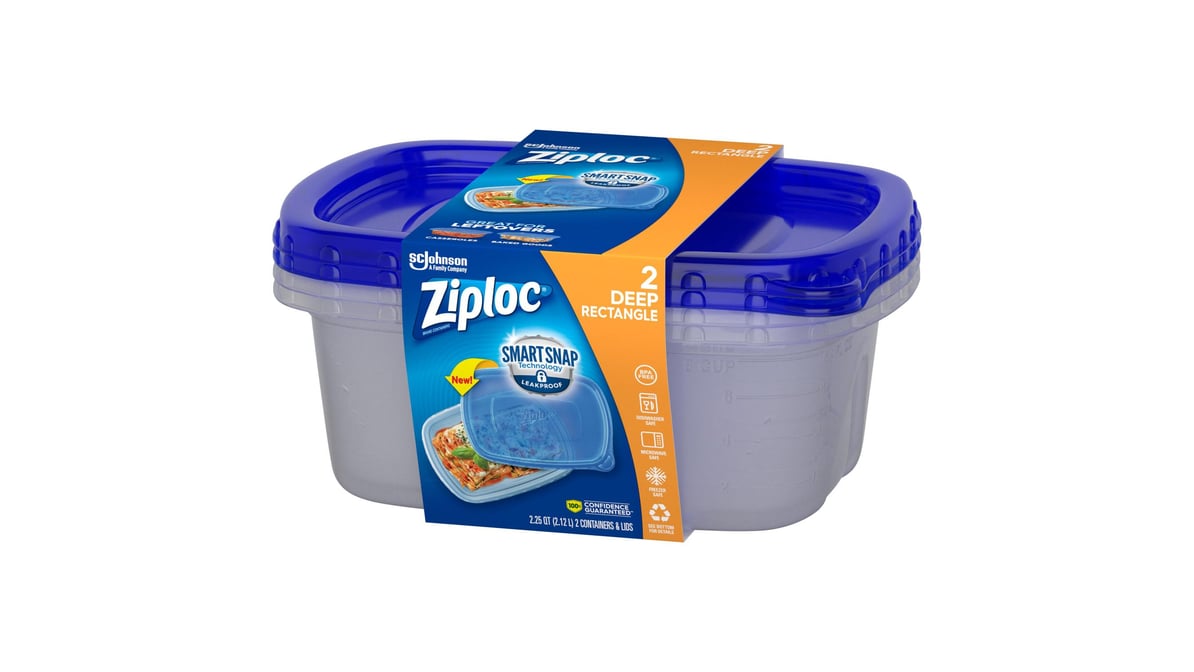 Ziploc Holiday Deep Square Red Food Containers and Lids (3 ct) Delivery -  DoorDash