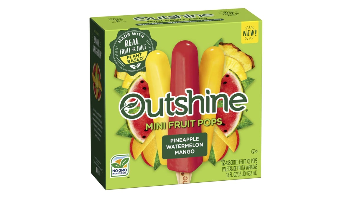 Outshine Variety Pack Pineapple Watermelon And Mango Fruit Bars 12 Ct Delivery Near Me Doordash