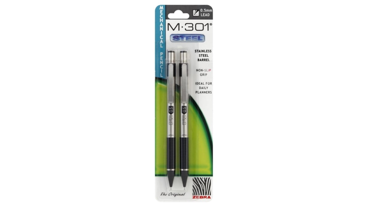 Zebra M-301 Stainless Steel Mechanical Pencil - 0.5 mm
