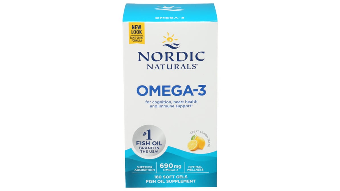 Nordic Naturals Omega-3, 690 mg, Lemon, Soft Gels - 60 soft gels